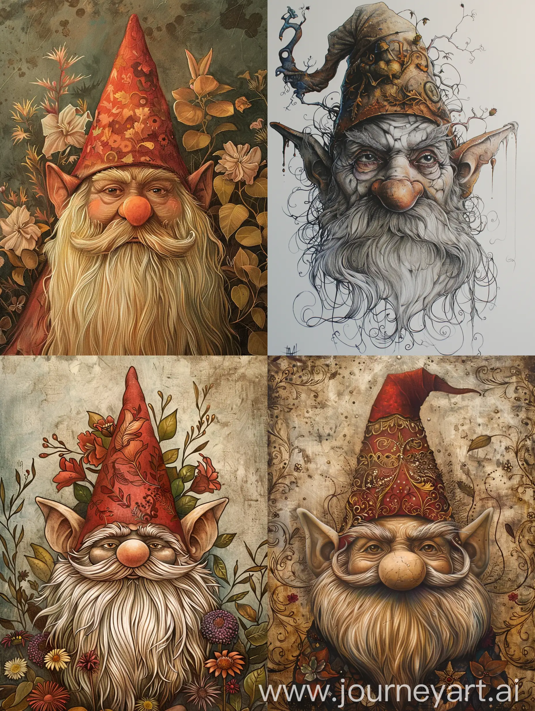 Enchanting Gnome Portrait with Intricate Details