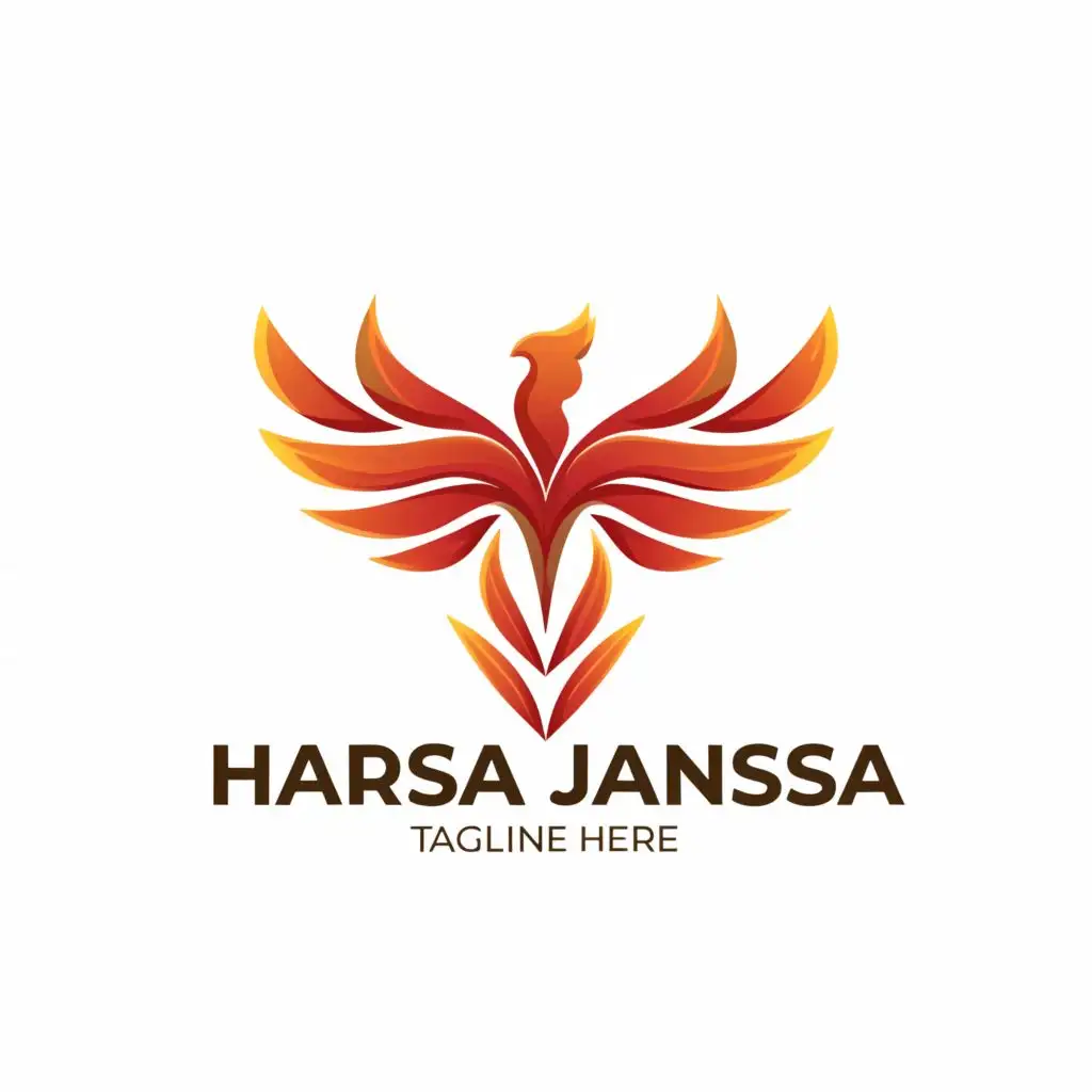 a logo design,with the text "Harsa Jansa", main symbol:Phoenix,Moderate,be used in Education industry,clear background