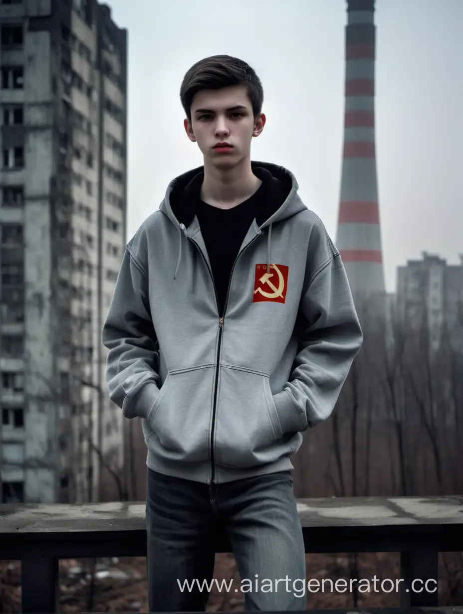 Serious-Teenager-in-Faded-USSR-Hoodie-Against-Urban-Decay