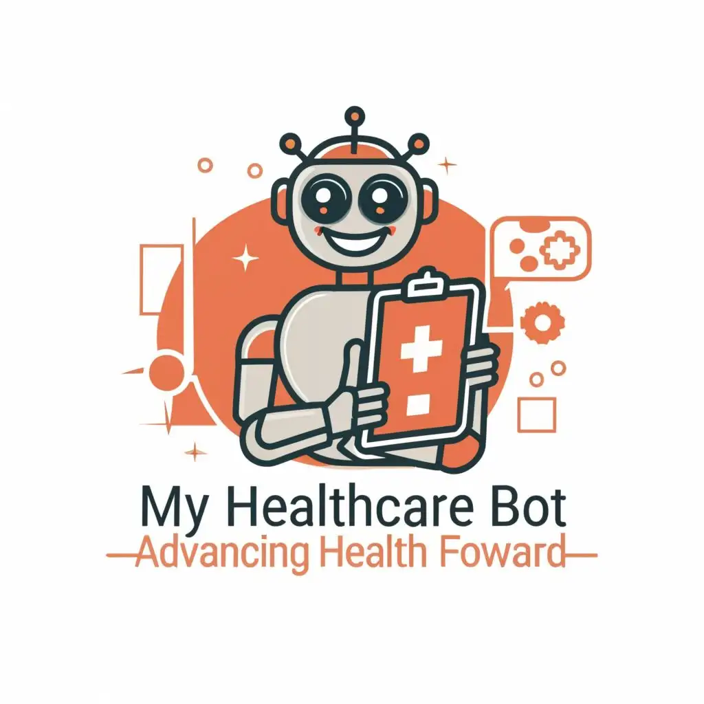 LOGO-Design-For-My-Healthcare-Bot-Friendly-Robot-Doctor-Advancing-Health-Forward