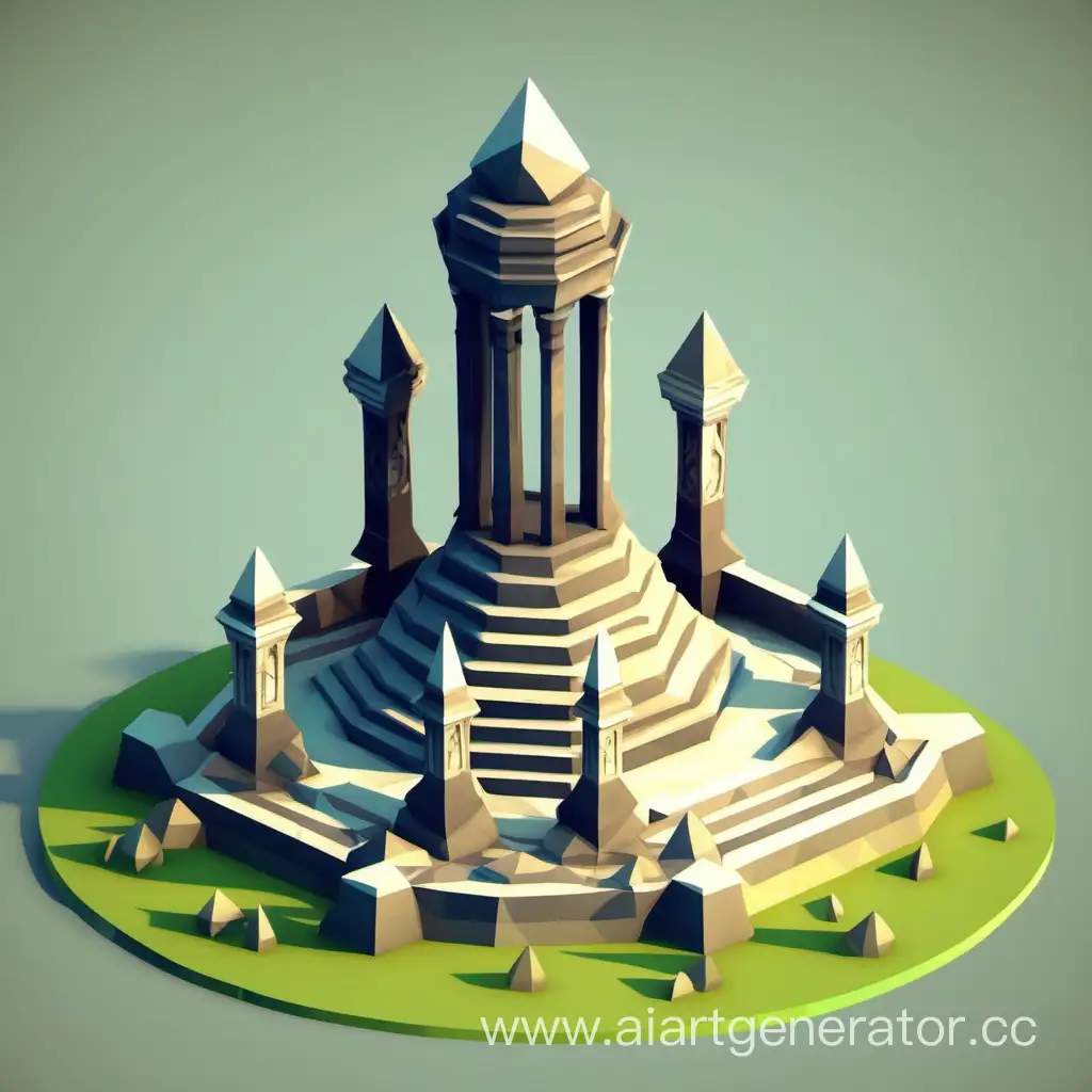 Low-Poly-Mystical-Monument-Art