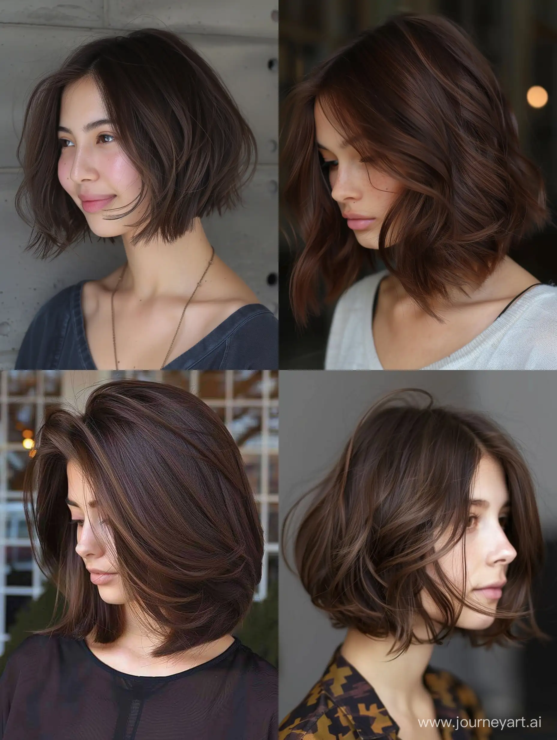 Trendy Chocolate Brown Balayage Bob Haircut For Women 2024 Midjourney   Compressed 37e9ca7a2f3aa740e84a78920ac068af.webp