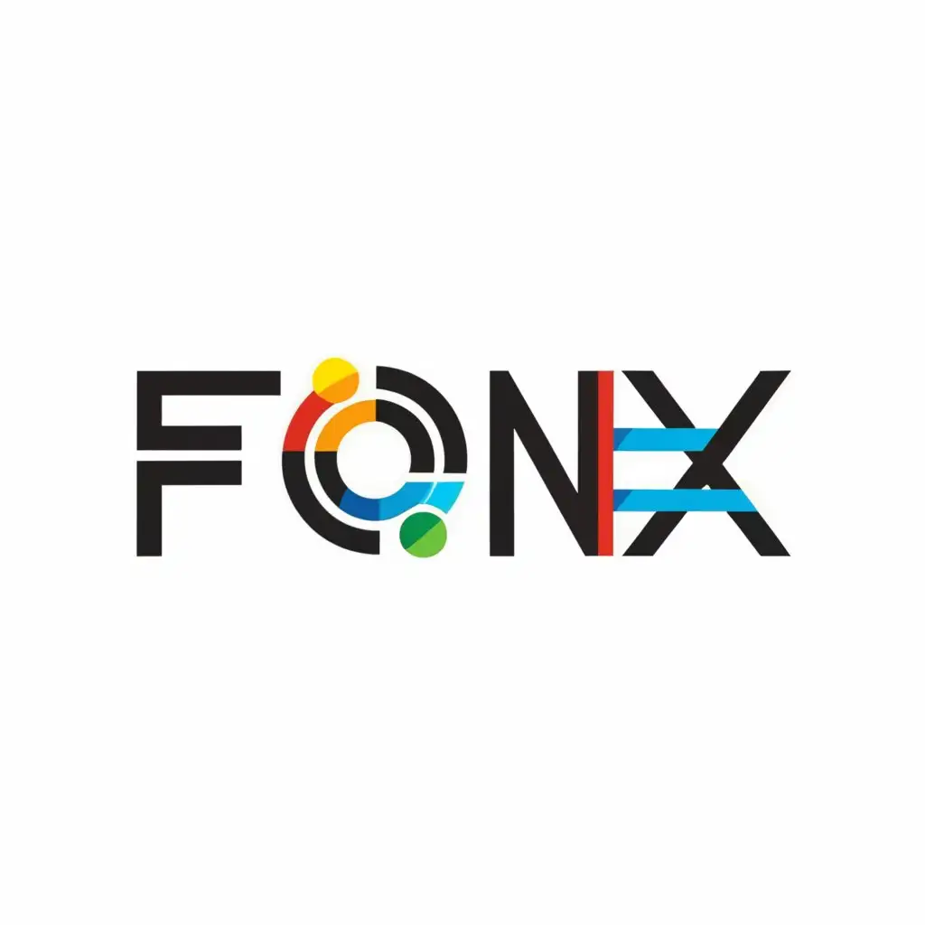 a logo design,with the text "FONx", main symbol:FONx more technology,Moderate,be used in Technology industry,clear background