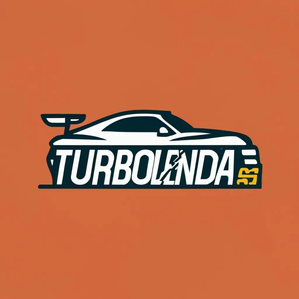 logo, a car preferably the gtr r 34, with the text "TurboLenda R34", typography, be used in Sports Fitness industry
