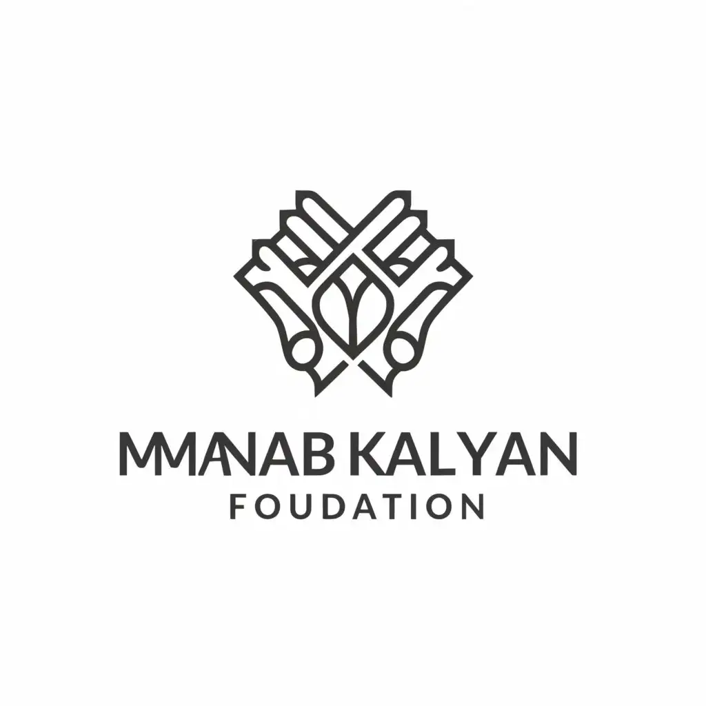 a logo design,with the text "MANAB KALYAN FOUNDATION", main symbol:FOR HUMANITY,Moderate,clear background