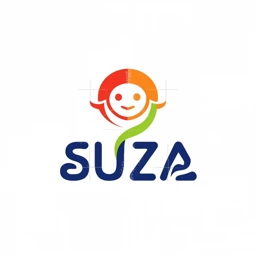 a logo design,with the text "SUZA", main symbol:Child,Moderate,clear background