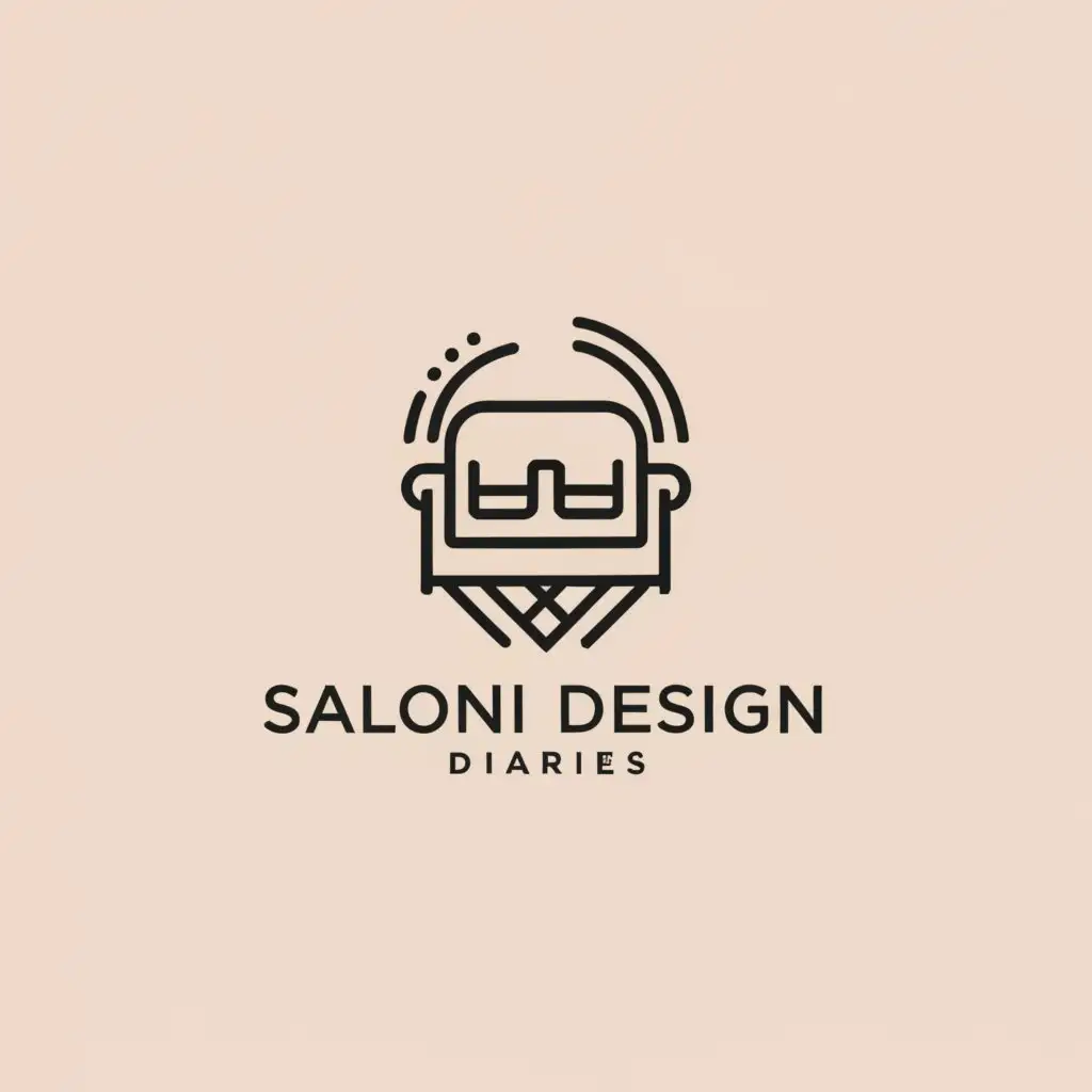 a logo design,with the text "saloni design diaries", main symbol:interiors,Minimalistic,be used in Home Family industry,clear background