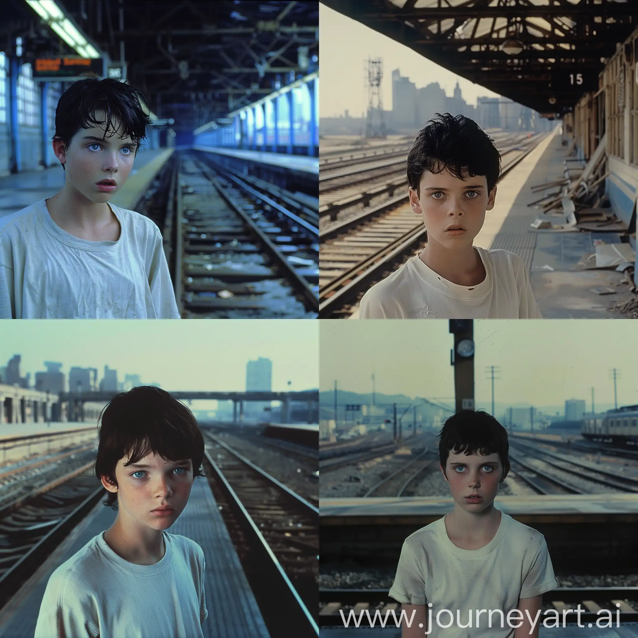 Lonely-Teenager-at-Abandoned-City-Train-Station-Cinematic-1980s-Scene