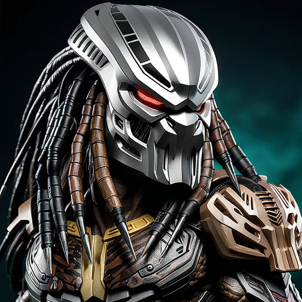 Predator Mask Masterpiece SciFi Art with Intricate Details