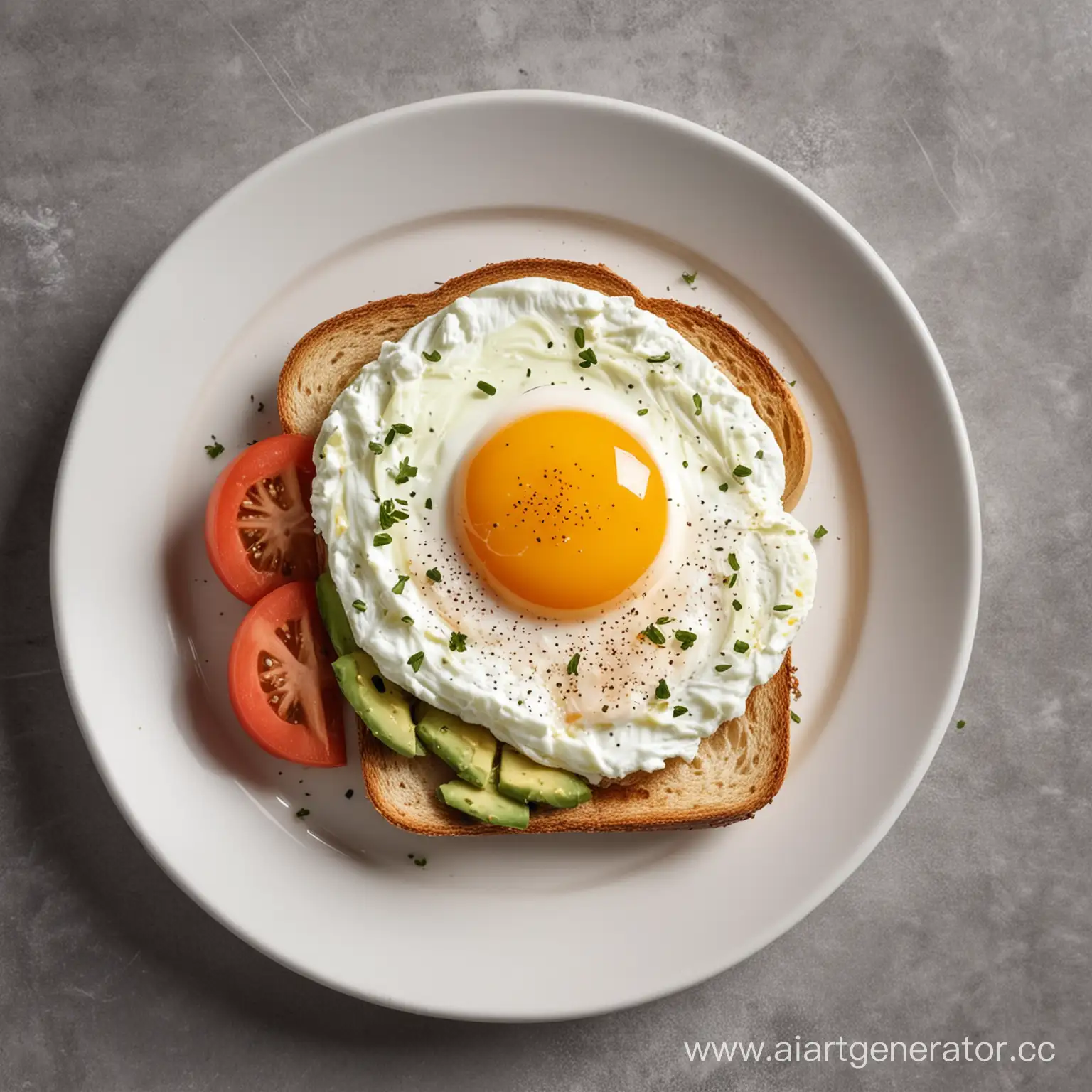 Quick-Breakfast-Toast-with-Cream-Cheese-Avocado-Tomato-and-Egg