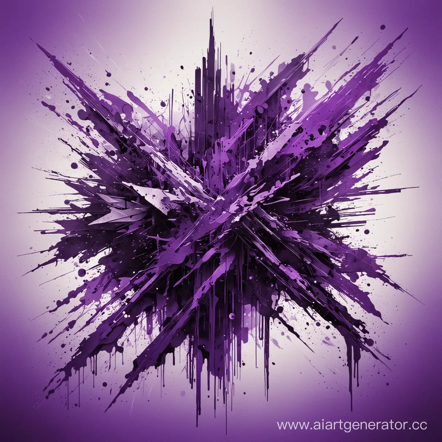 Abstract-Futuristic-Purple-Blot-Art