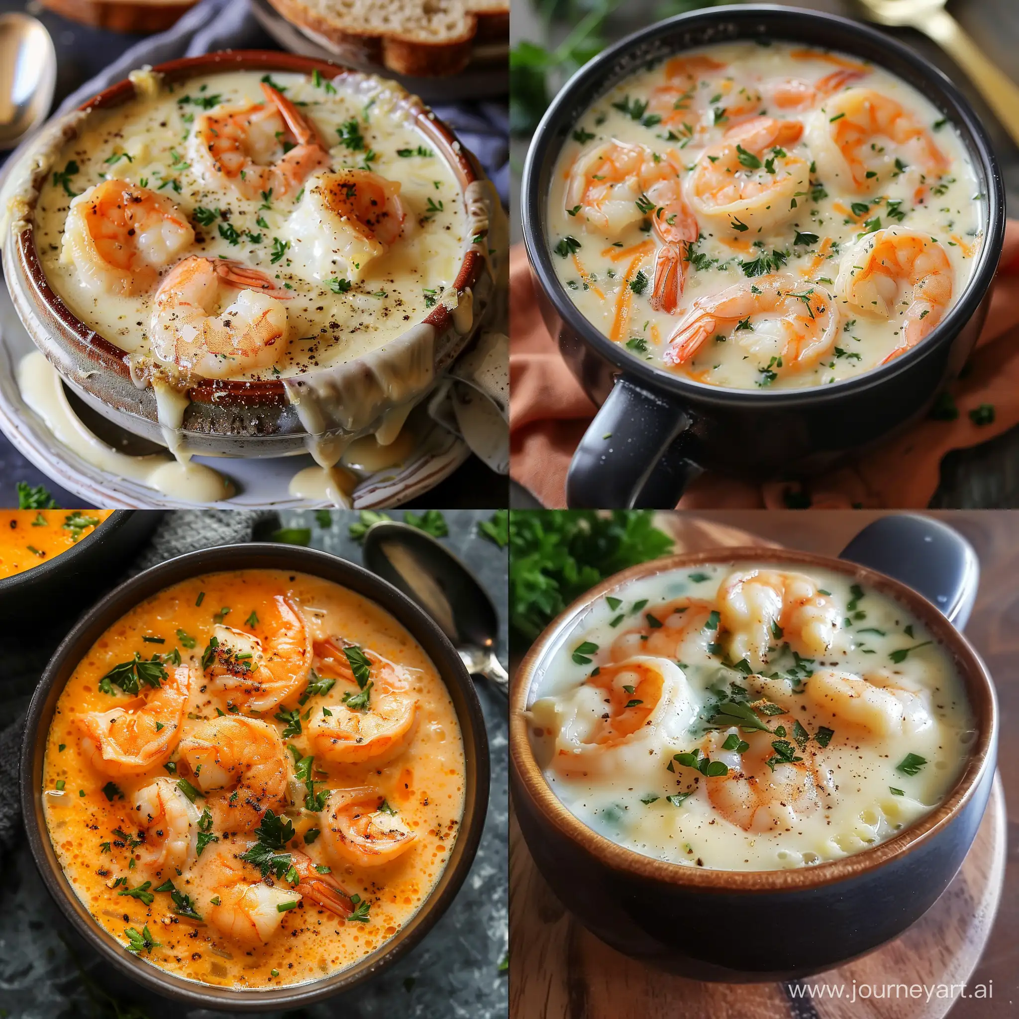 Delicious-Cheese-Soup-with-Shrimp-Gourmet-Culinary-Delight
