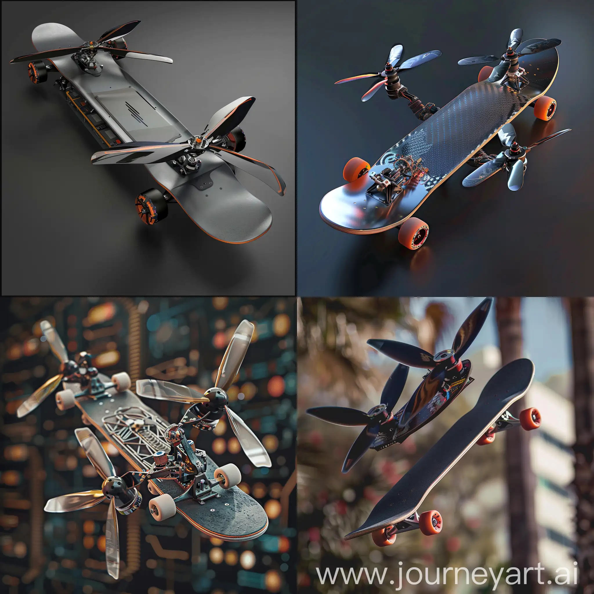 Cybernetic-Skateboard-with-Propeller-Blades