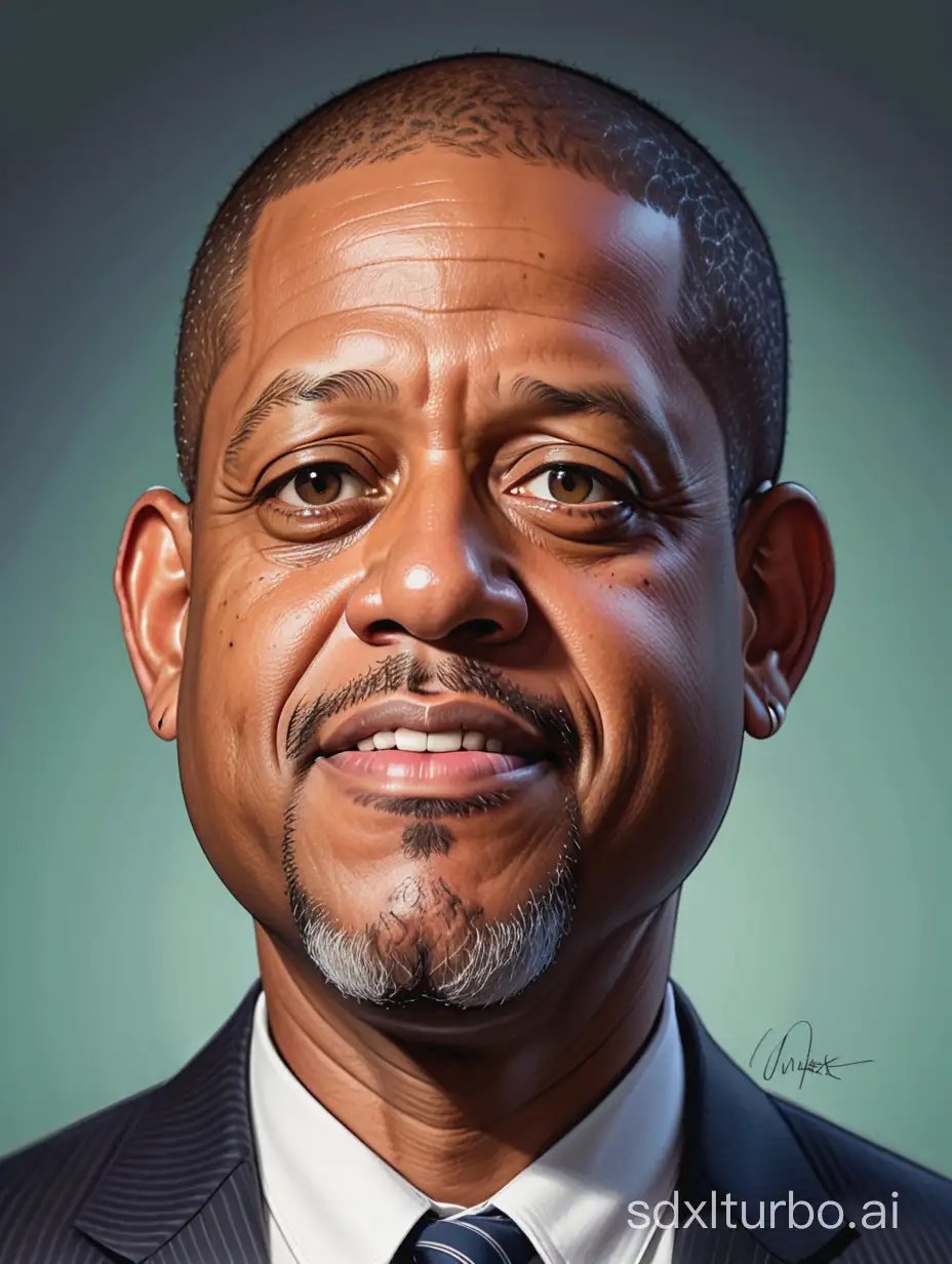 Playful-Caricature-of-Forest-Whitaker