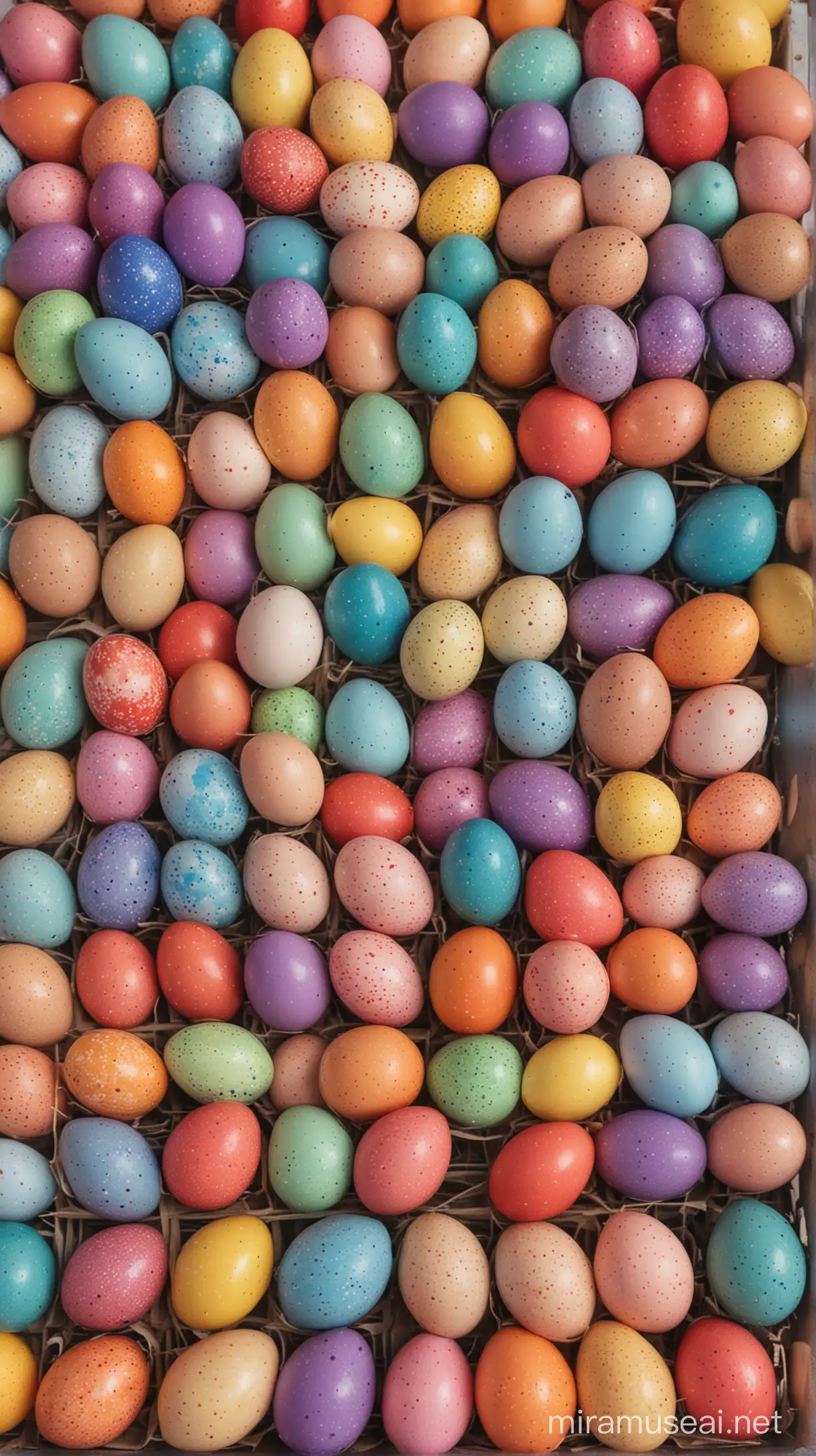 Vibrant Easter Egg Collection Display