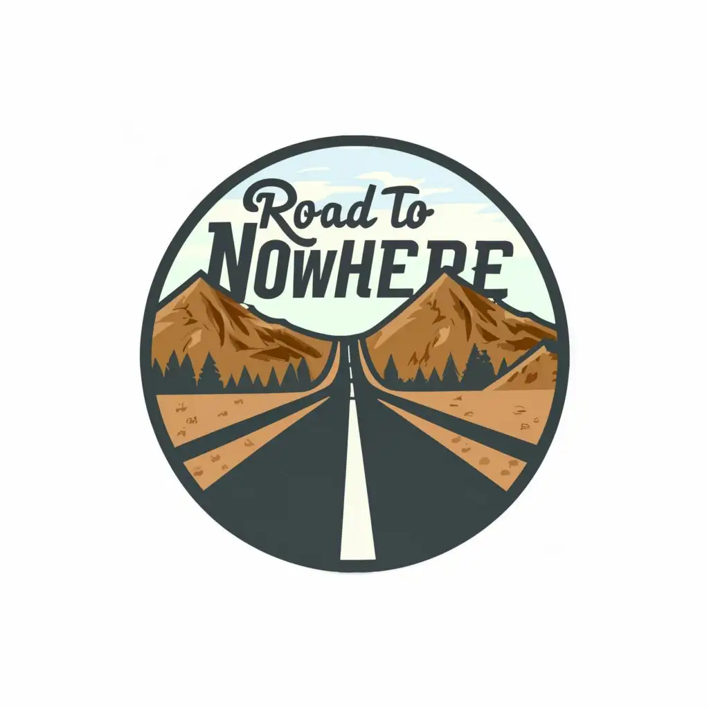 LOGO-Design-For-Road-to-Nowhere-Scenic-Route-with-Typography-for-Travel-Industry