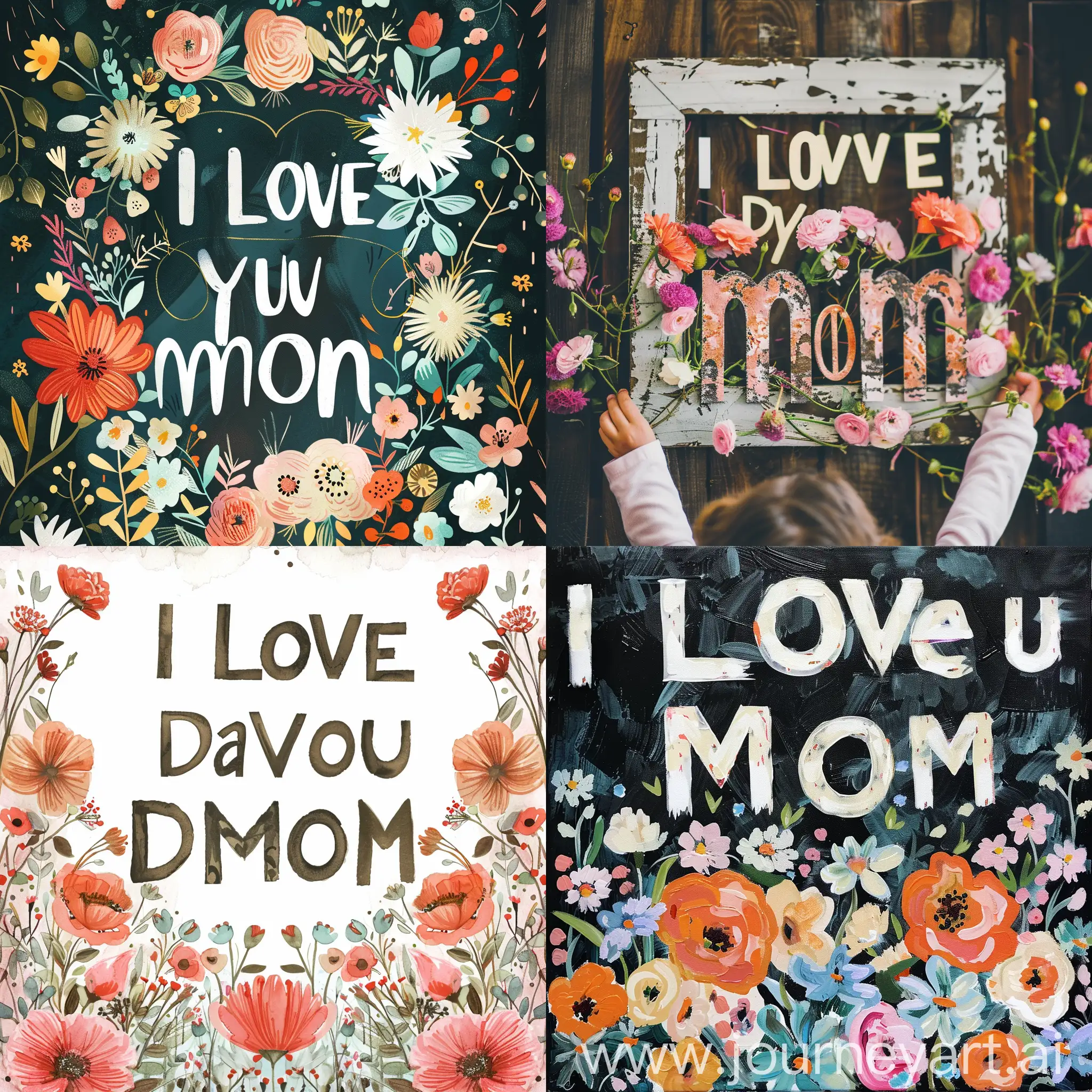 generate  something beautiful about mothers day even with message I Love You Mom