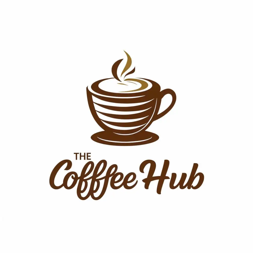 logo, coffee cup, with the text "The Coffee Hub", typography, be used in Restaurant industry