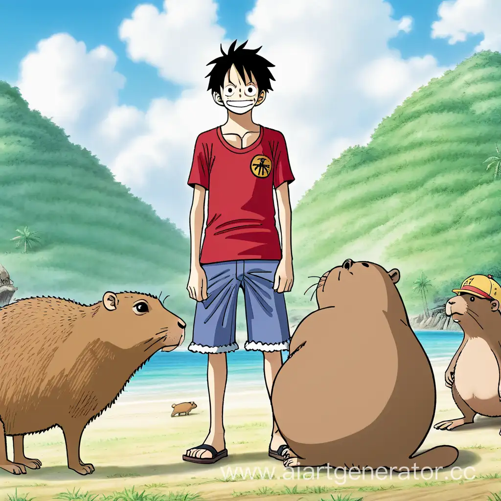 Monkey-D-Luffy-with-Capybara-Playful-Pirate-and-Giant-Rodent-Friendship