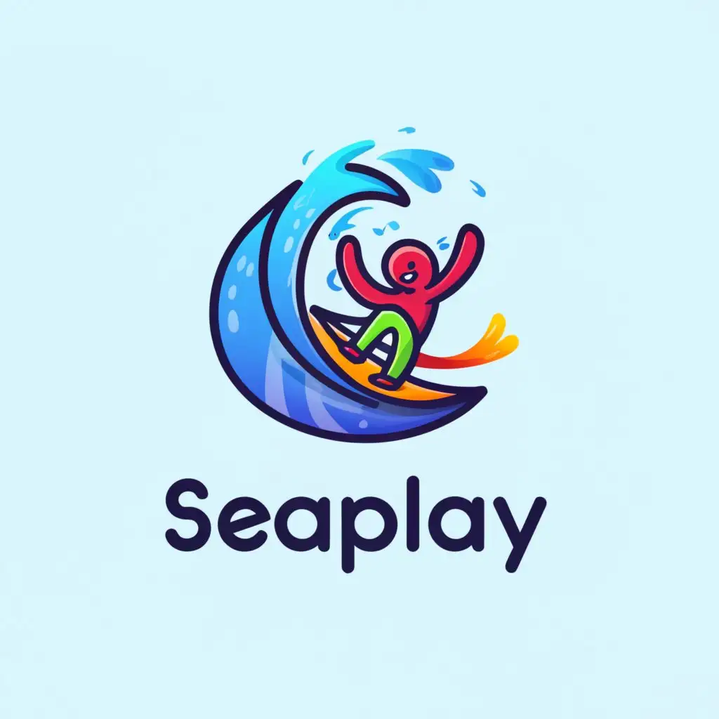 LOGO-Design-For-SeaPlay-Minimalistic-Game-Character-in-Waves