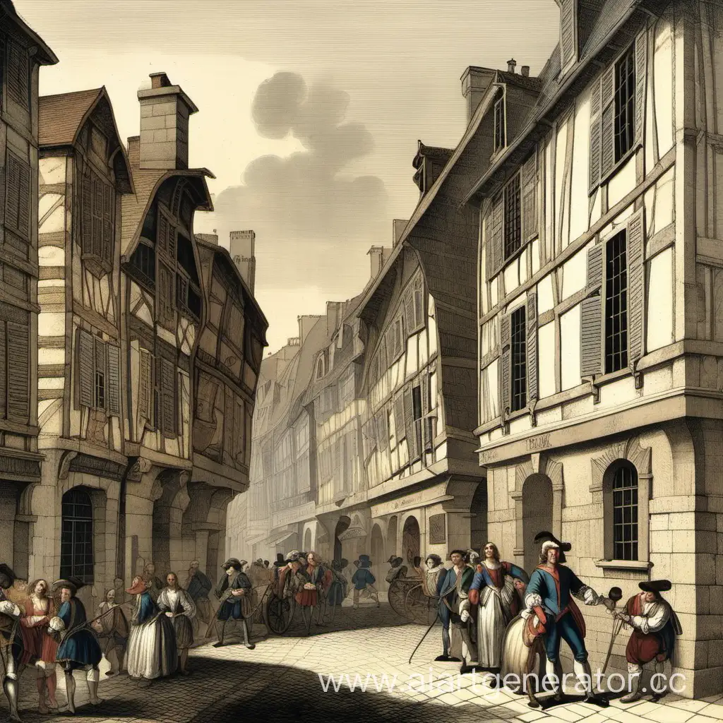Historic-Streets-of-France-17th-Century-Urban-Scene-with-Characteristic-Architecture
