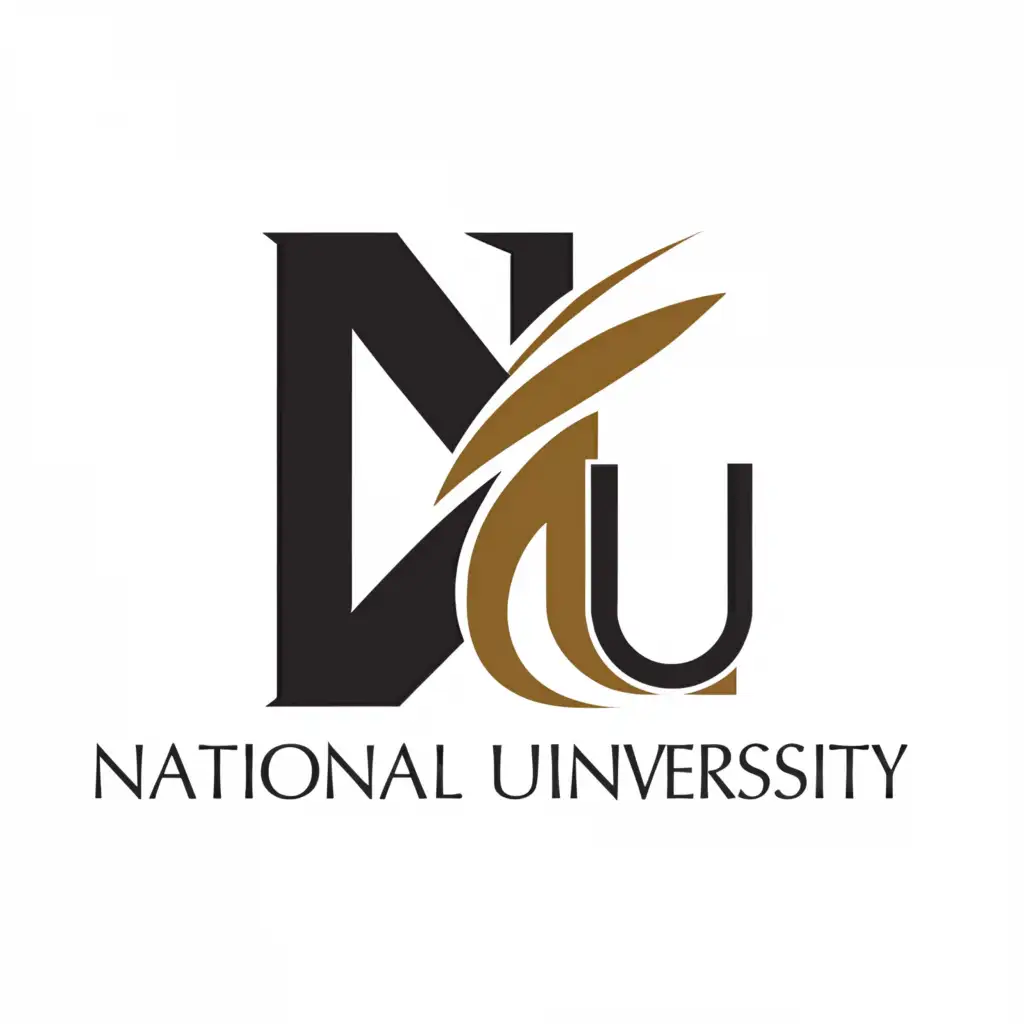 a logo design,with the text "national university", main symbol:N U,Moderate,be used in Education industry,clear background