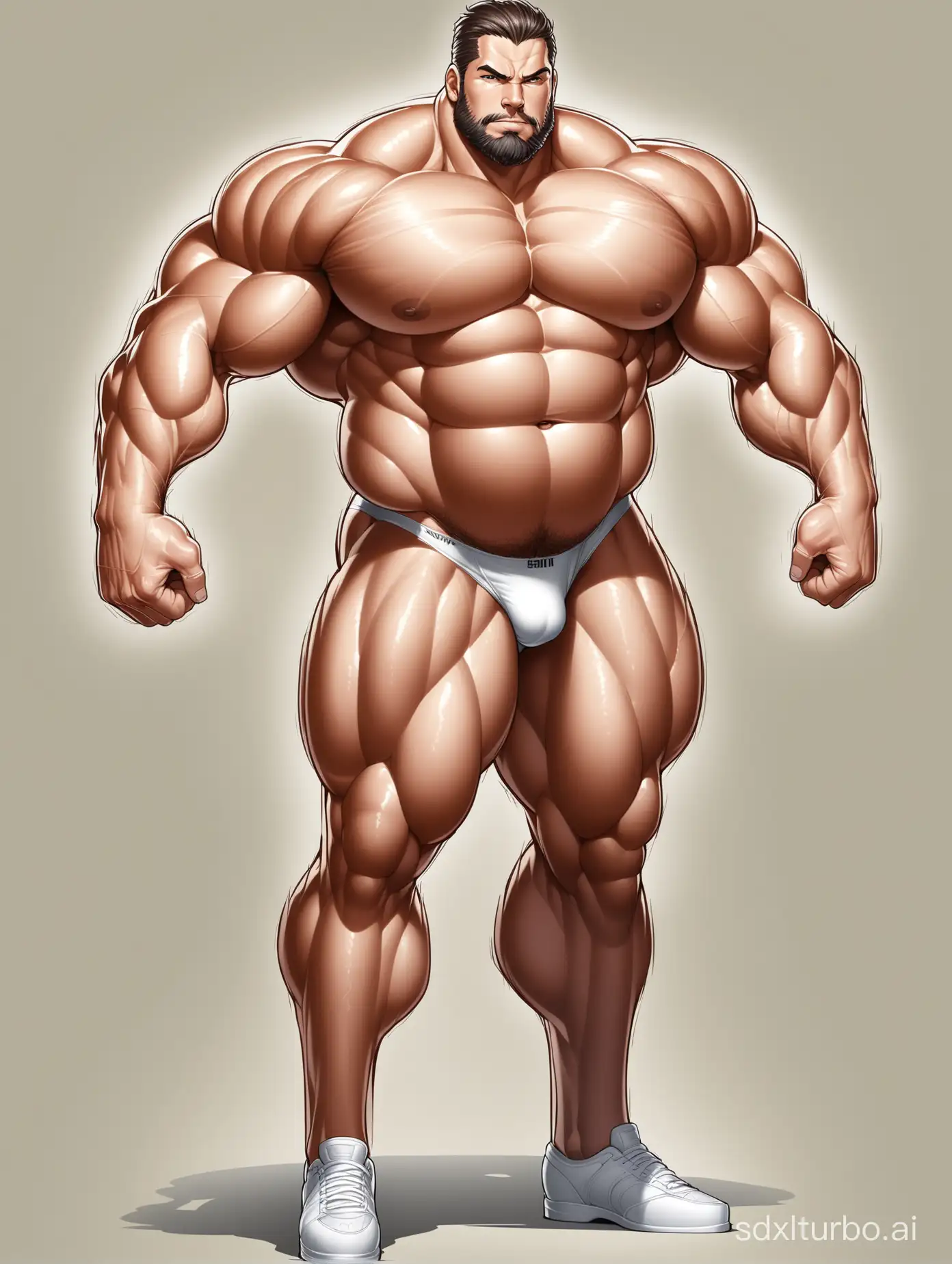 Massive-Muscle-Stud-Showing-Off-Huge-Biceps-in-White-Underwear