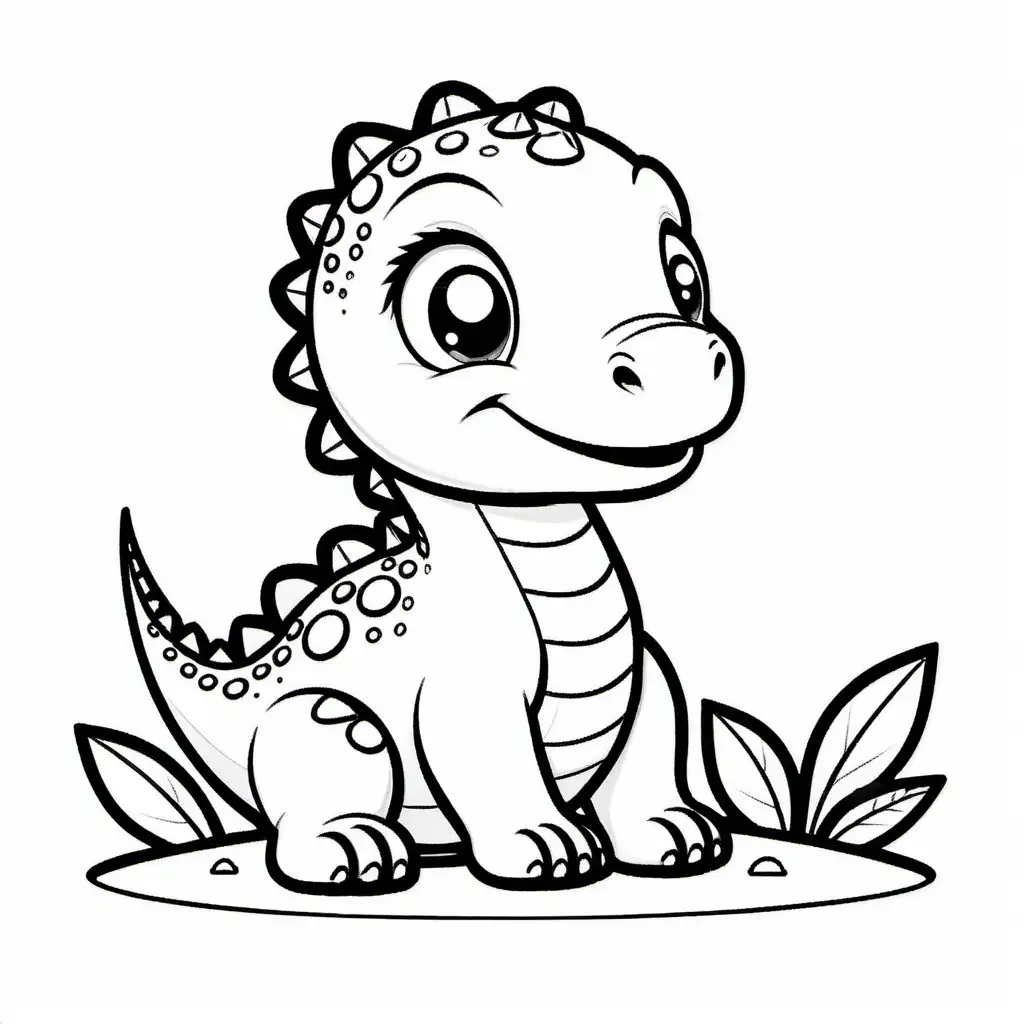 Baby-Dinosaur-Coloring-Page-Simple-Line-Art-for-Young-Children
