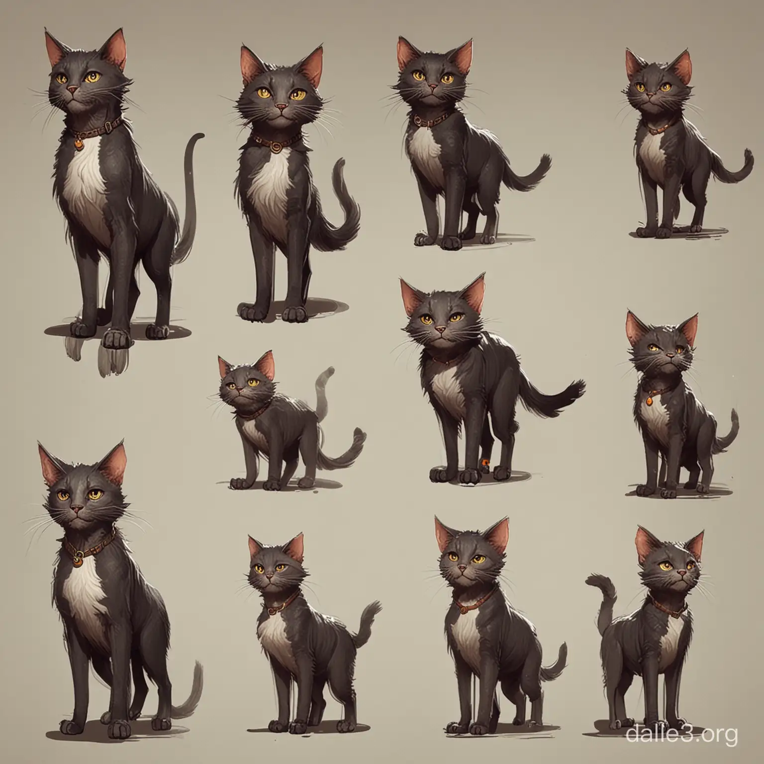 cat character concept art