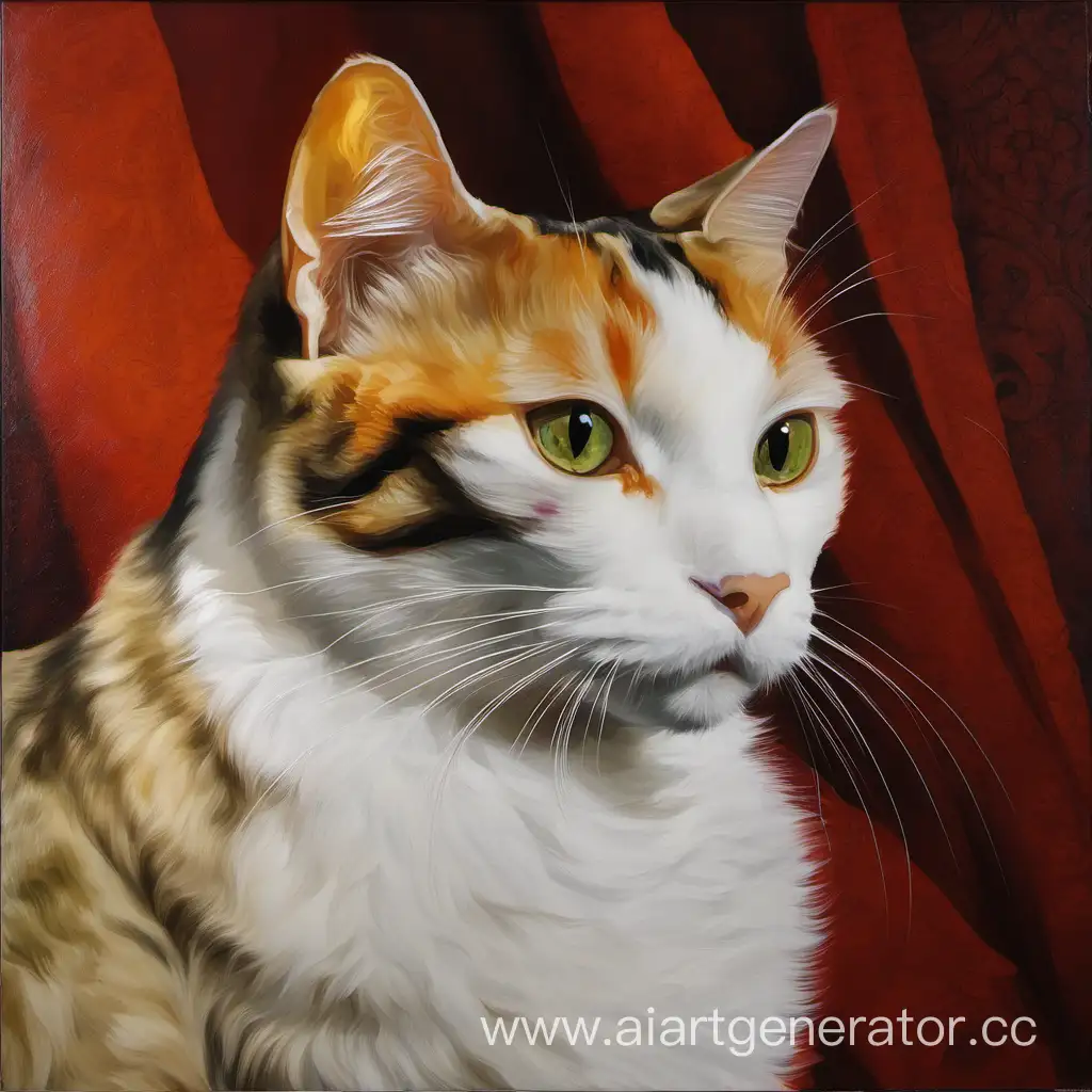Hermitage-Cat-Portrait-Majestic-Feline-Pose-in-Stately-Interior