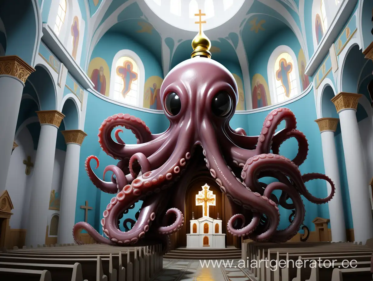 Destruction-of-Russian-Church-by-Giant-Tentacles