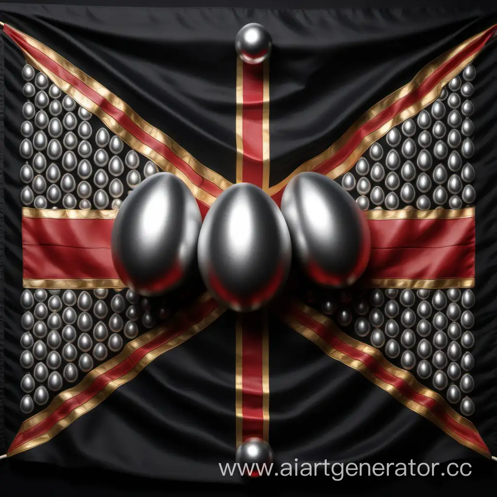 Scandinavian-Clan-Symbol-Steel-Eggs-on-Black-Flag-Background