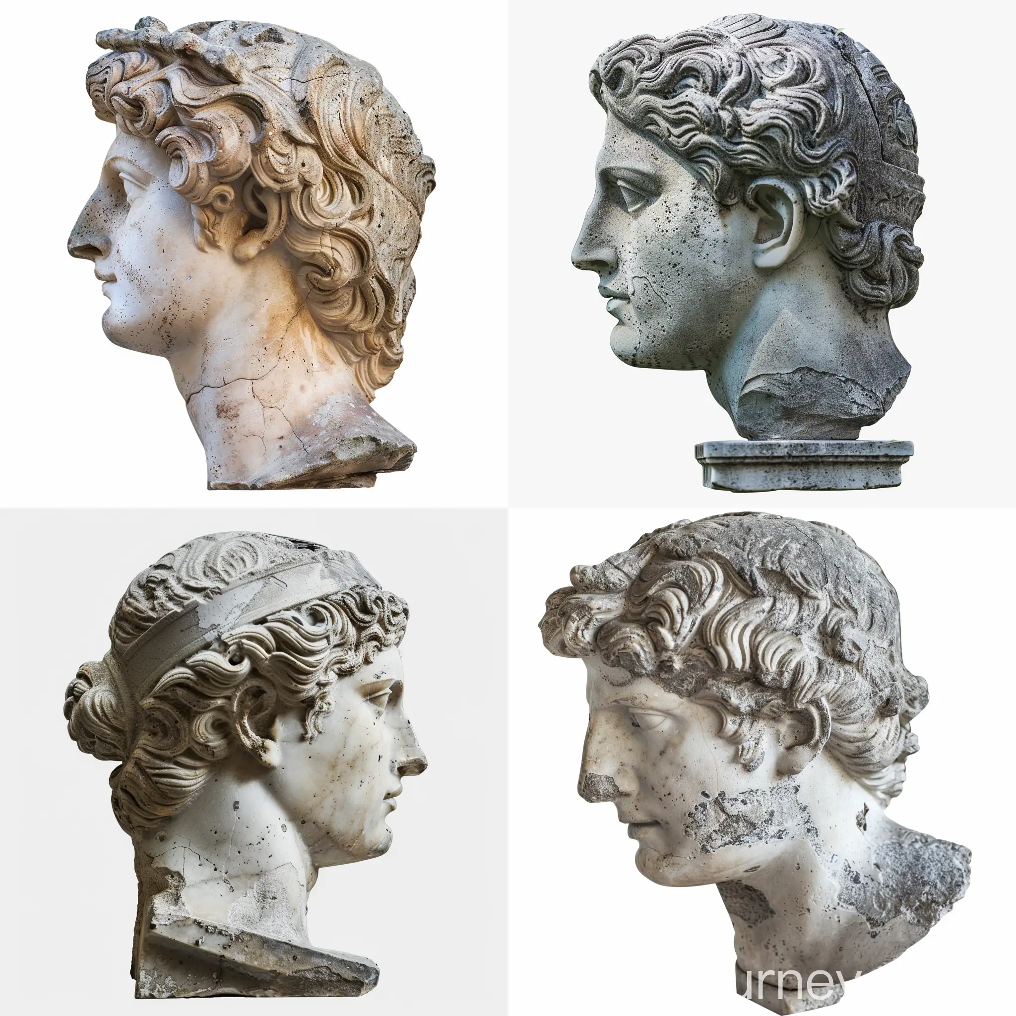 Sculpted-Head-Profile-Statue-in-Dramatic-Lighting