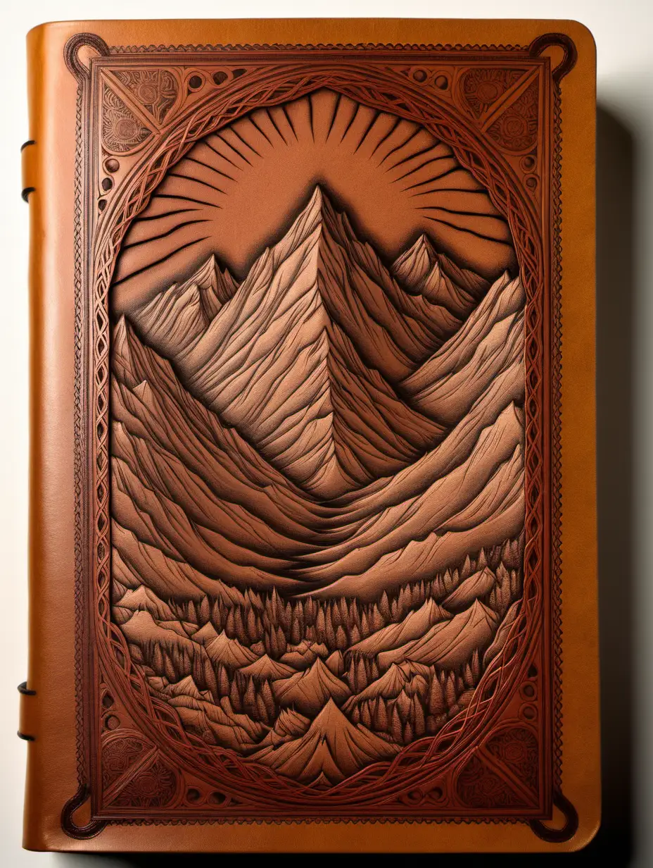 LeatherBound Blank Book with Mountain Majesty Designs