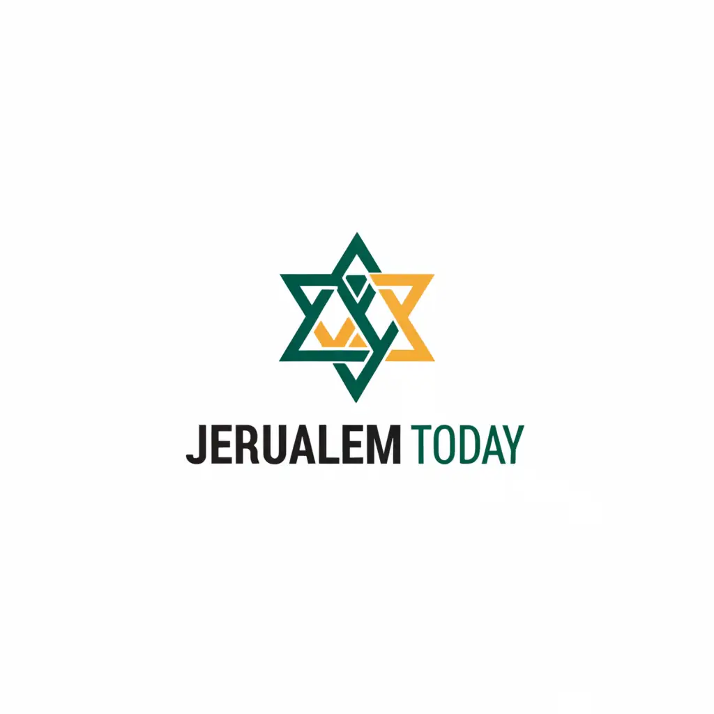 a logo design,with the text "Jerusalem today", main symbol:star,Moderate,clear background