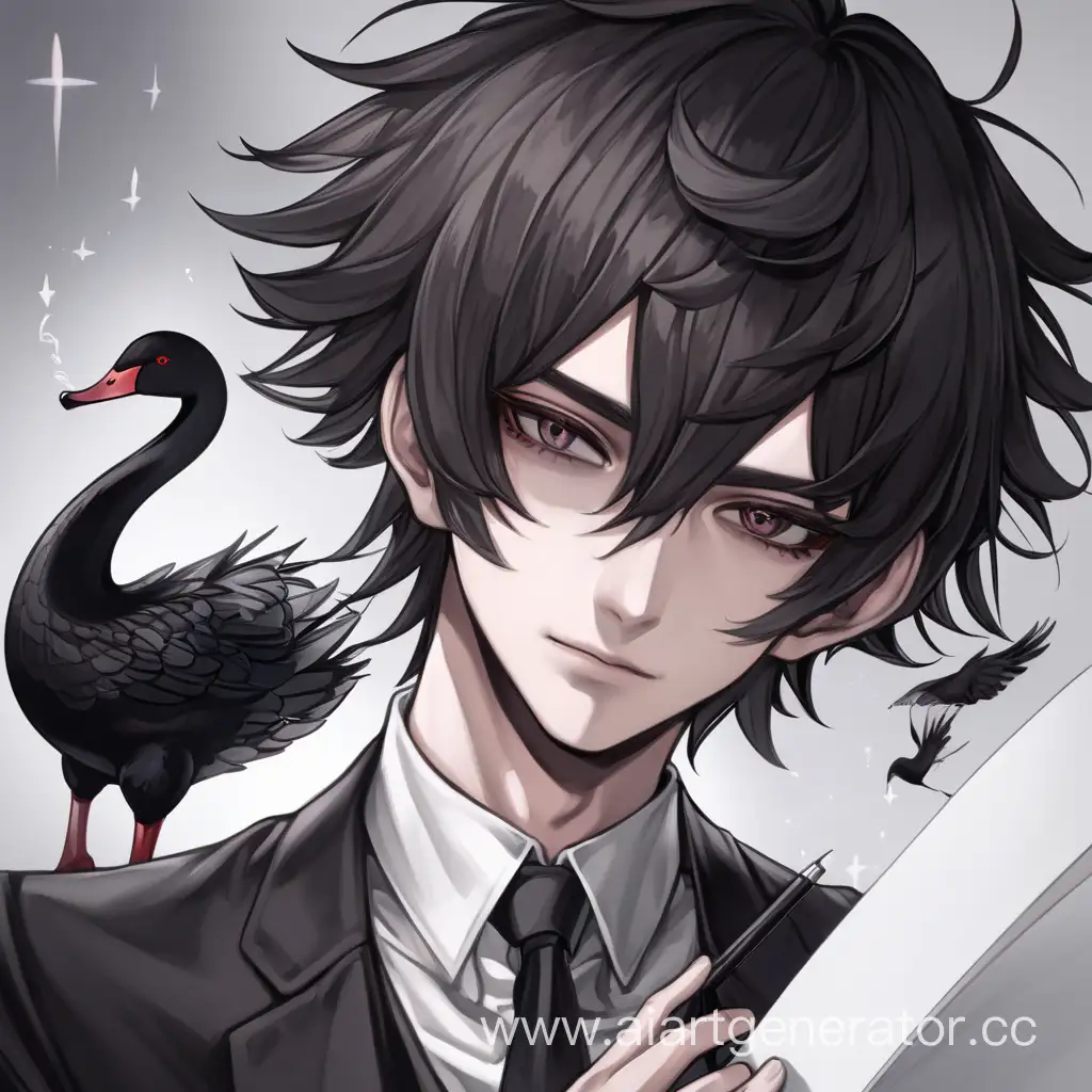 KafkaInspired-Male-Honkai-Star-Rail-Character-in-Black-Swan-Attire