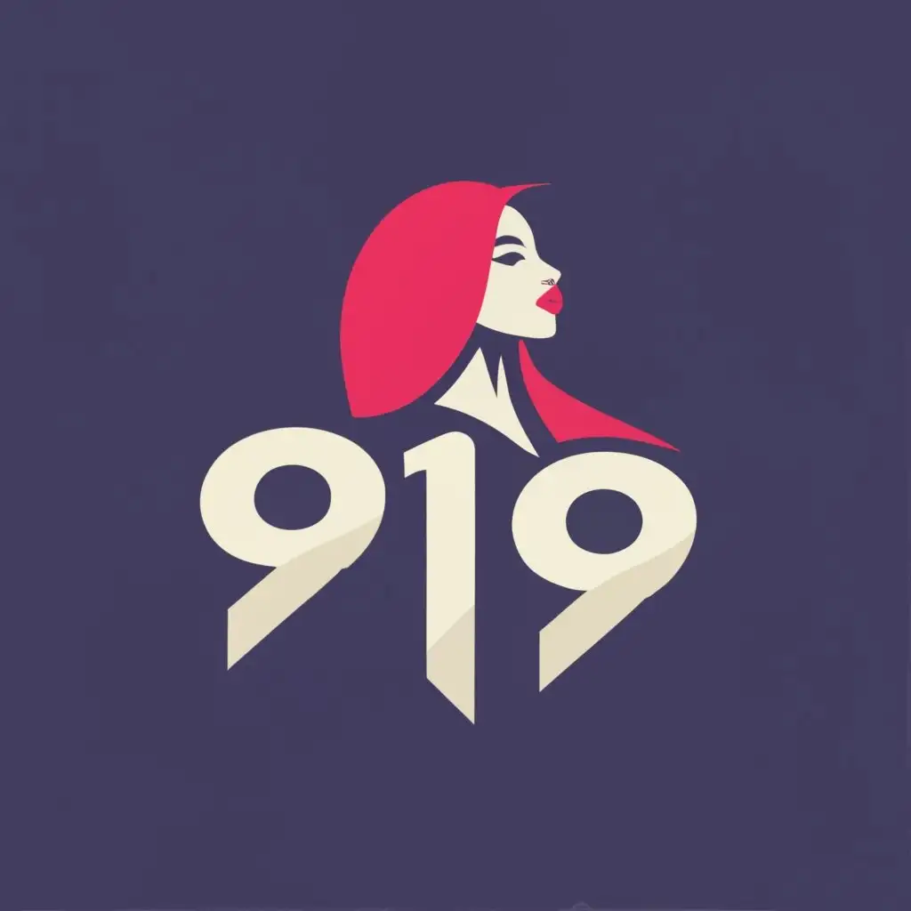 logo, girl, entertainment, with the text "919", typography, be used in Entertainment industry