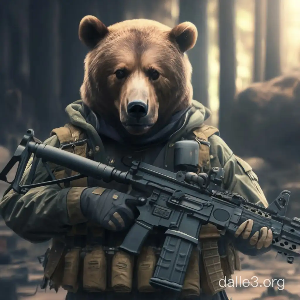 Pmc bear, escape from tarkov, rifle m4a, 