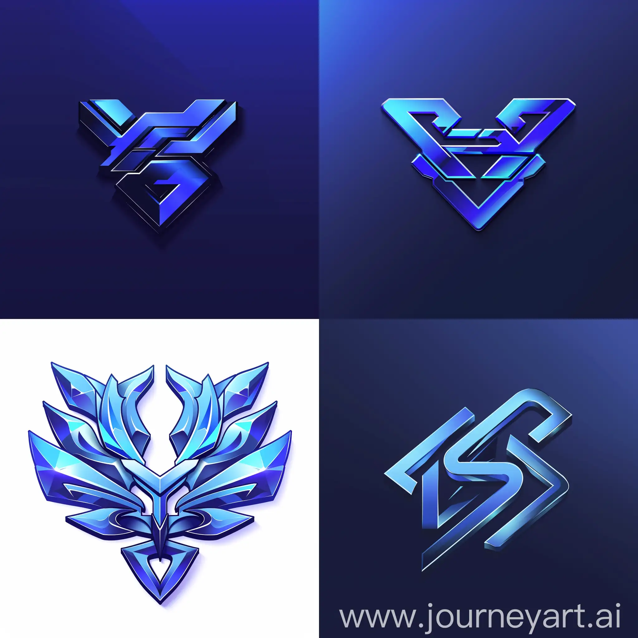 Creative-Gaming-Logo-Design-YSS-in-Intriguing-Blue-Shades