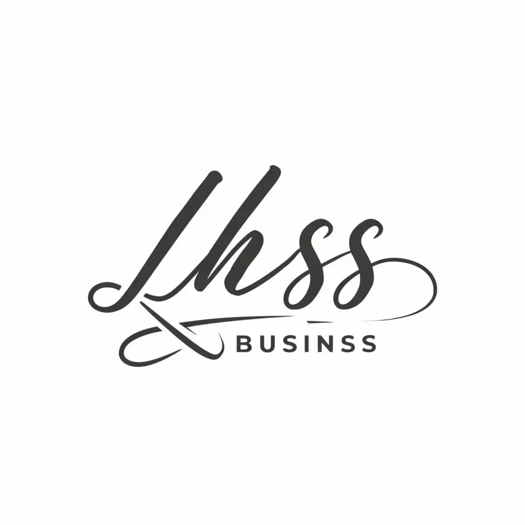a logo design,with the text "LHSS BUSINESS", main symbol:LHSS BUSINESS in cursive,Moderate,be used in Finance industry,clear background