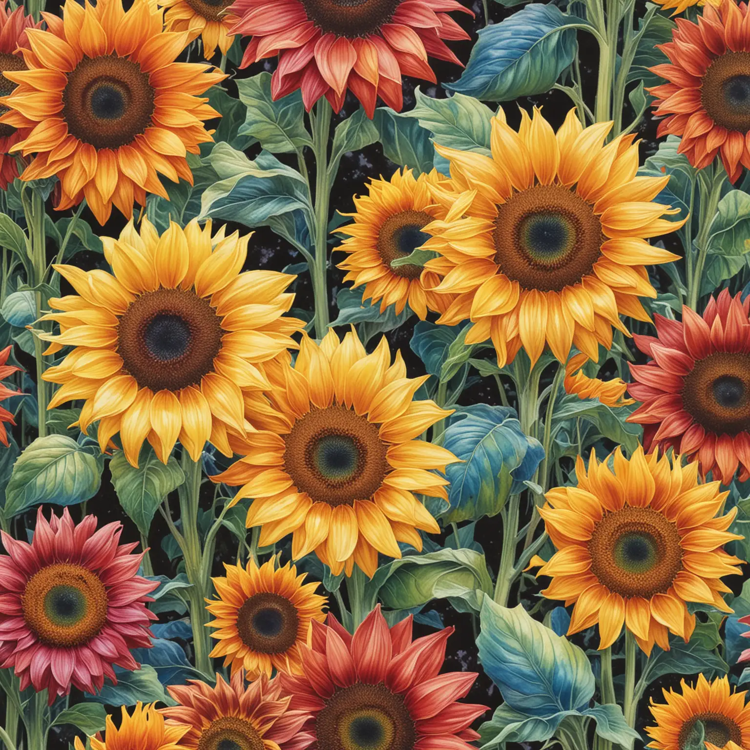 bobo rainbow sunflowers