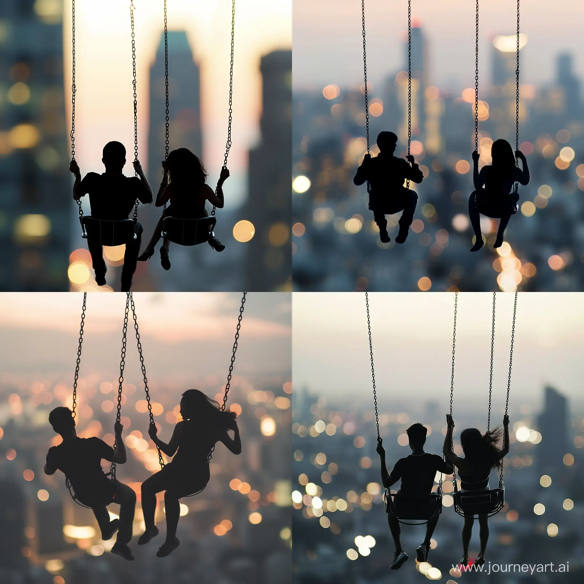 Romantic-Couple-Swinging-Over-City-Lights