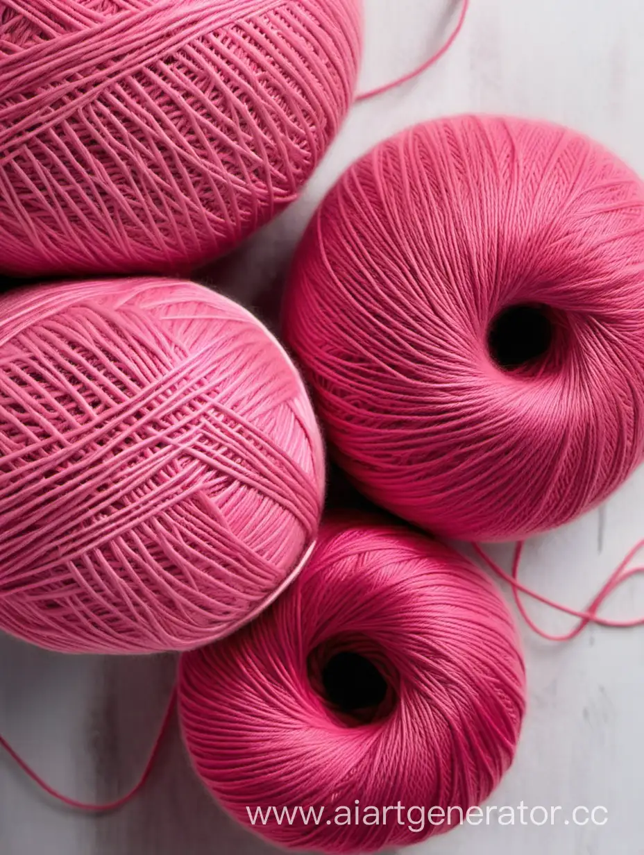 Vibrant-Pink-Yarn-Crafting-for-Creative-DIY-Enthusiasts