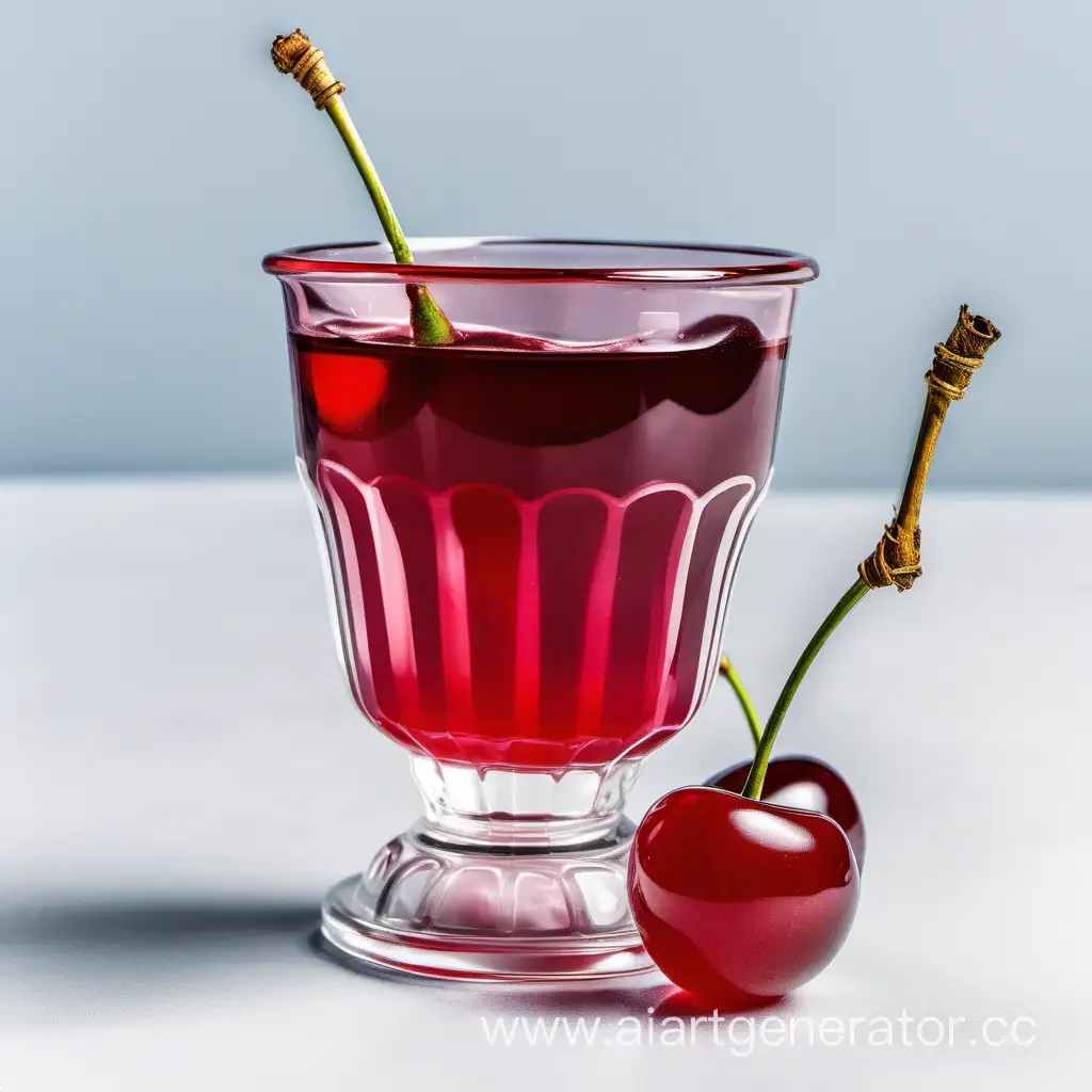 Vibrant-Cherry-Syrup-in-a-Transparent-Cup