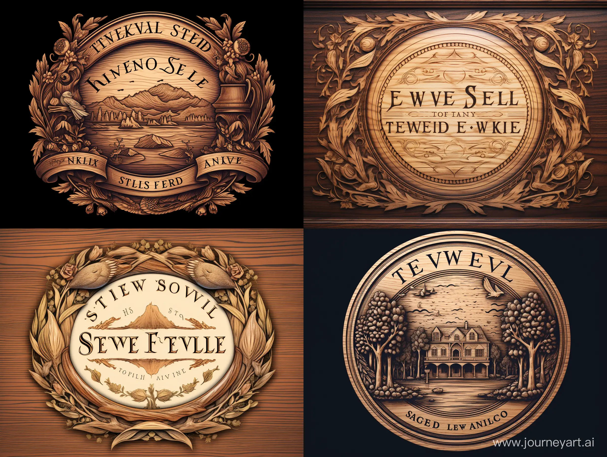 « STEEVE & FOLK   Tutoriels vidéos » wooden engraved logo.