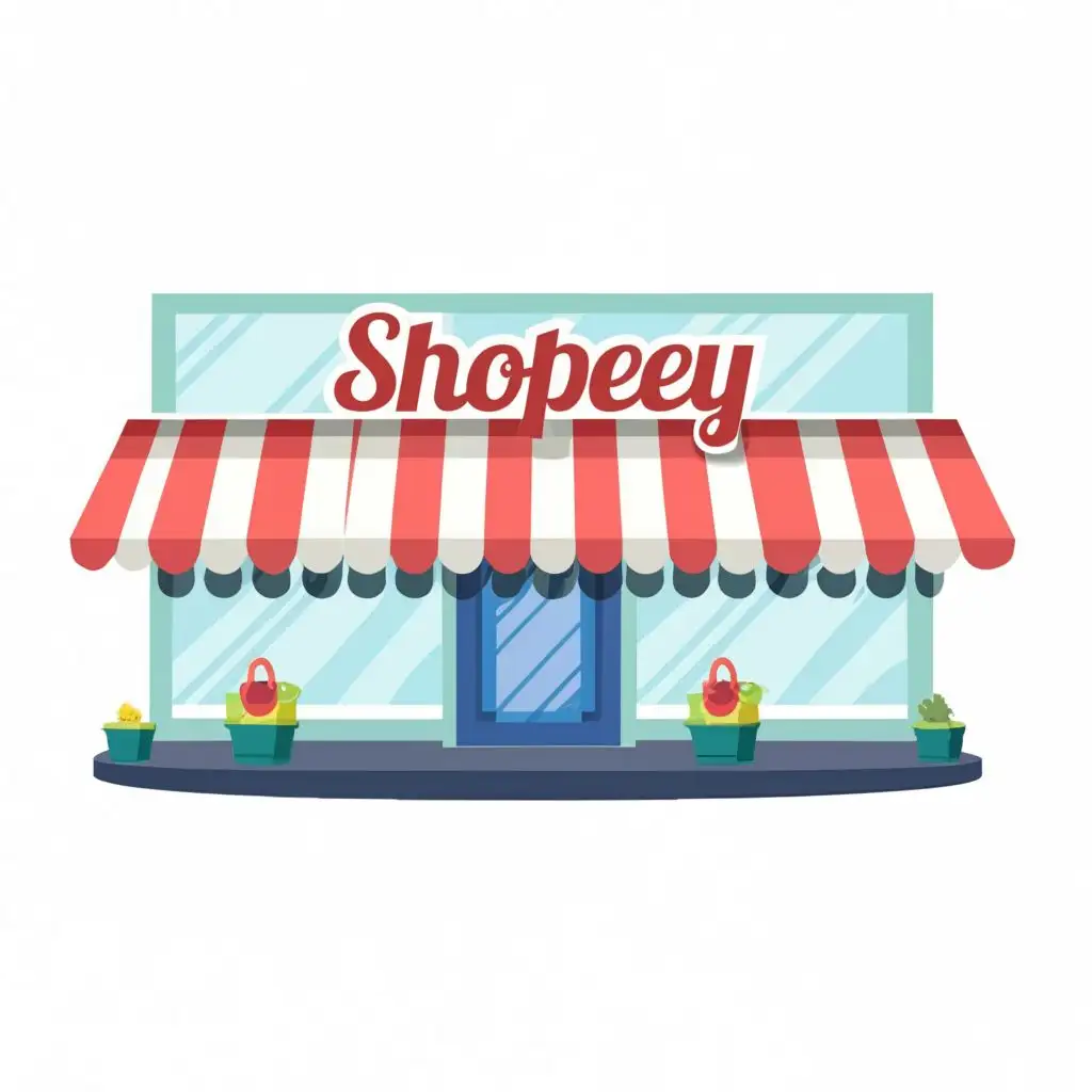 logo, store, with the text "Shopeey", typography