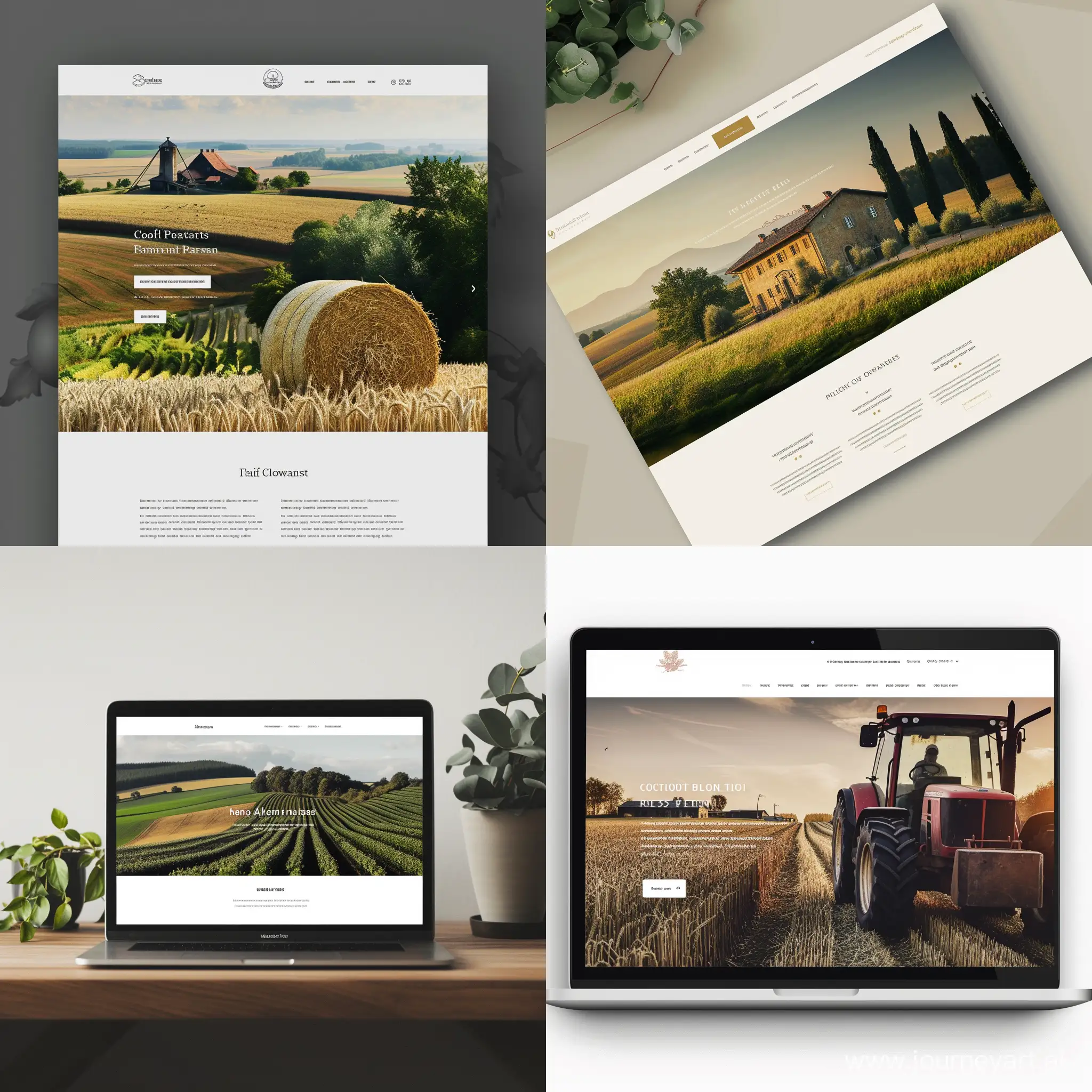 landing page for the site of an agricultural estate