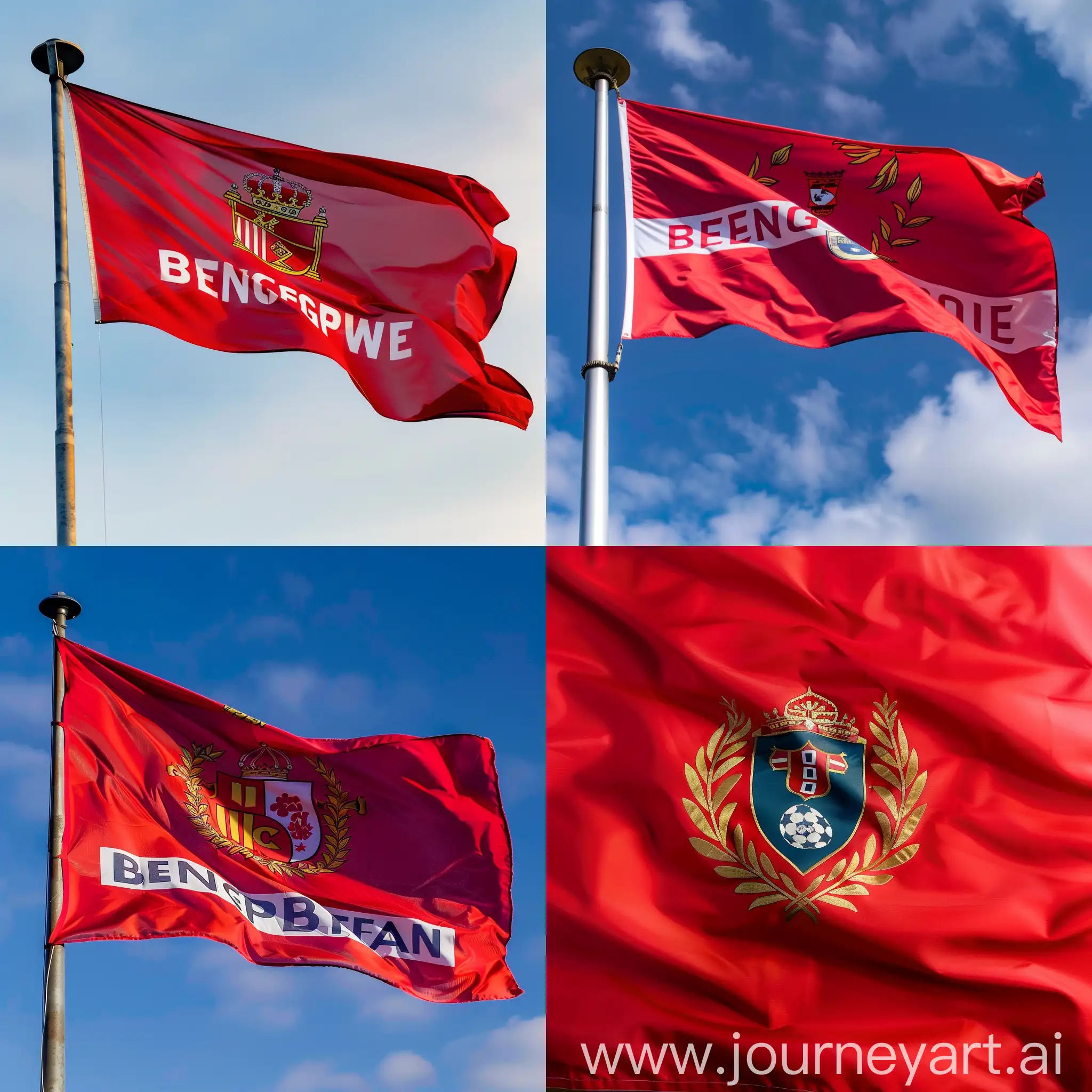 Vibrant-Benfica-Flag-Fluttering-in-the-Breeze