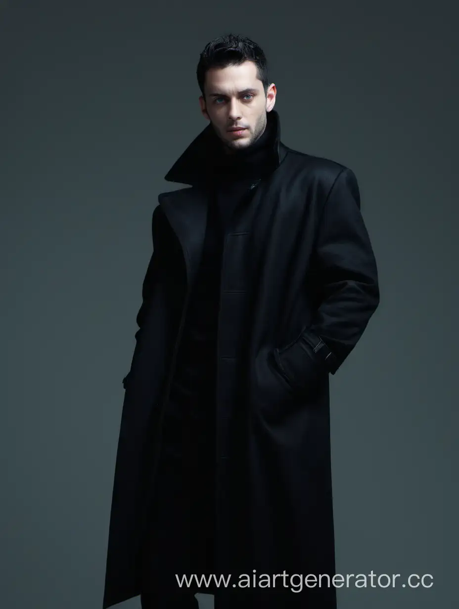 Mysterious-Man-in-Elegant-Black-Coat-Standing-Alone