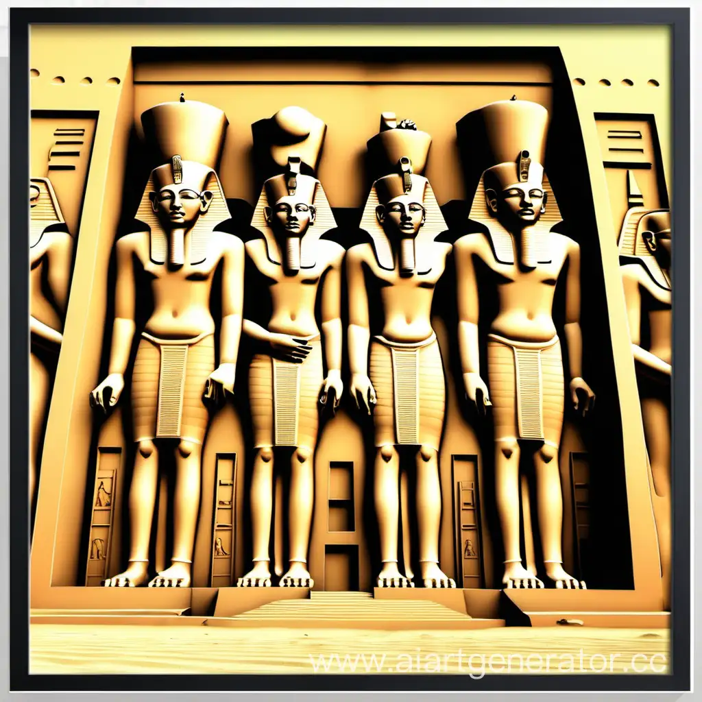Captivating-Abu-Simbel-Egypt-Poster-Ancient-Marvels-Illuminated-by-Golden-Sunlight